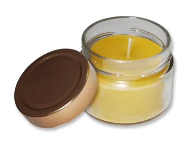 Bienenwachskerze im Glas